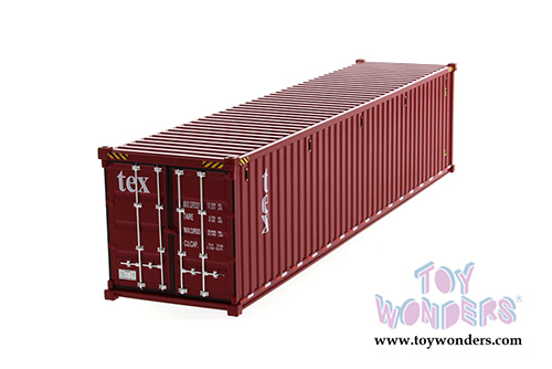Diecast Masters - 40' Dry Goods Sea Shipping Container "TEX" - Transport Series (1/50 Plastic scale model car, Burgundy) 91027A MAP: $24.99