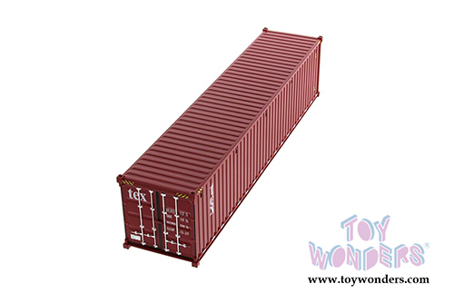Diecast Masters - 40' Dry Goods Sea Shipping Container "TEX" - Transport Series (1/50 Plastic scale model car, Burgundy) 91027A MAP: $24.99