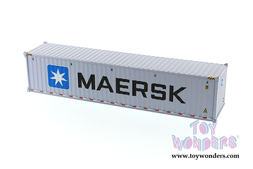 Diecast Masters - 40' Dry Goods Sea Shipping Container "MAERSK" - Transport Series (1/50 Plastic scale model car, Gray) 91027E