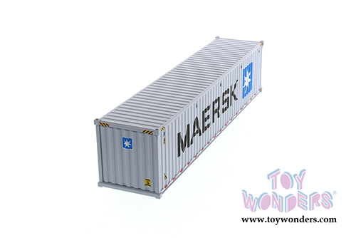 Diecast Masters - 40' Dry Goods Sea Shipping Container "MAERSK" - Transport Series (1/50 Plastic scale model car, Gray) 91027E