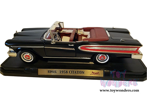 Lucky Road Signature - Edsel Citation Convertible (1958, 1/18 scale diecast model car, Black) 92298BK