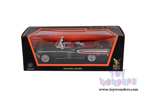 Lucky Road Signature - Edsel Citation Convertible (1958, 1/18 scale diecast model car, Black) 92298BK