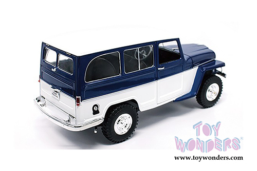 Lucky Road Signature - Willys Jeep Station Wagon (1955, 1/18 scale diecast model car, Blue) 92858BU