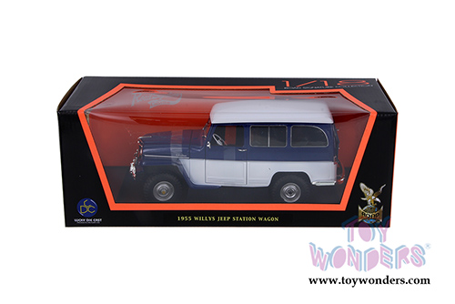 Lucky Road Signature - Willys Jeep Station Wagon (1955, 1/18 scale diecast model car, Blue) 92858BU
