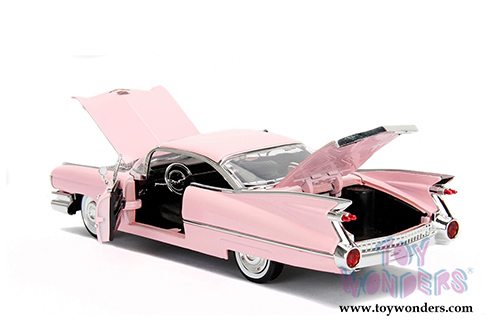 Jada Toys - Metals Die Cast | Bigtime Kustoms Cadillac&reg; Coupe Deville&trade; Hardtop (1959, 1/24 scale diecast model car, Pink) 96801WA1