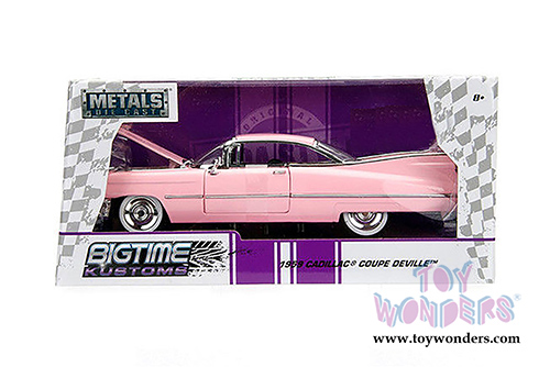 Jada Toys - Metals Die Cast | Bigtime Kustoms Cadillac&reg; Coupe Deville&trade; Hardtop (1959, 1/24 scale diecast model car, Pink) 96801WA1