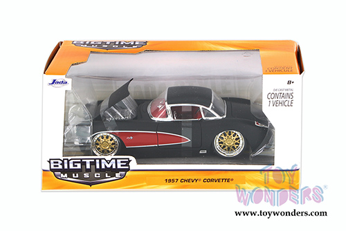 Jada Toys Bigtime Muscle - Chevy Corvette Hard Top (1957, 1/24 scale diecast model car, Asstd.) 96806YU