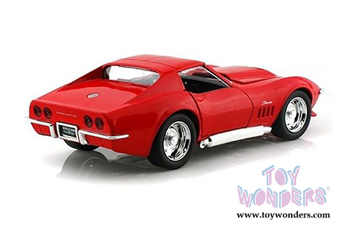 Jada Toys Bigtime Muscle - Chevy Corvette Stingray ZL-1 Hard Top (1969, 1/24 scale diecast model car, Red) 96891KE