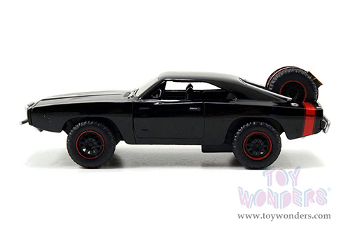 Jada Toys Fast & Furious - Dom's Dodge Charger Off Road Hard Top (1970, 1/32 scale diecast model car, Black) 97040