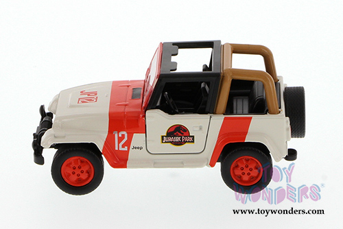 Jada Toys Jurassic World - Jeep Wrangler (1/43 scale diecast model car, White) 97074