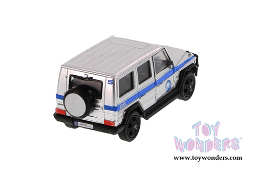 Jada Toys Jurassic World - Mercedes-Benz G550 Truck (1/43 scale diecast model car, Candy Silver) 97076