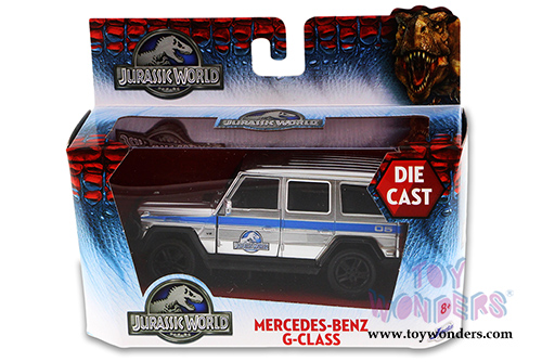 Jada Toys Jurassic World - Mercedes-Benz G550 Truck (1/43 scale diecast model car, Candy Silver) 97076