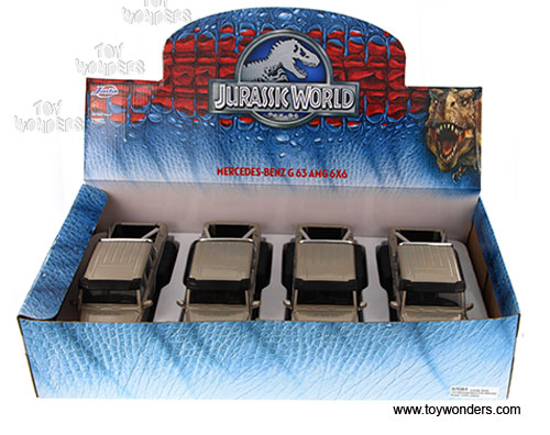 Jada Toys Jurassic World - Mercedes Benz G 63 AMG 6 x 6 SUV/Pick-up Truck (1/24 scale diecast model car, Beige) 97081