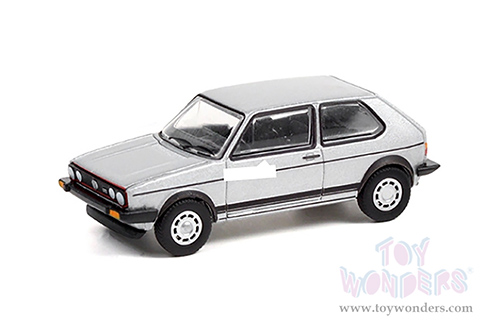 Greenlight - The Hobby Shop Series 11 | Volkswagen Golf MkI GTI and Race Car Driver (1976, 1/64 scale diecast model car,  Silver) 97110C/48