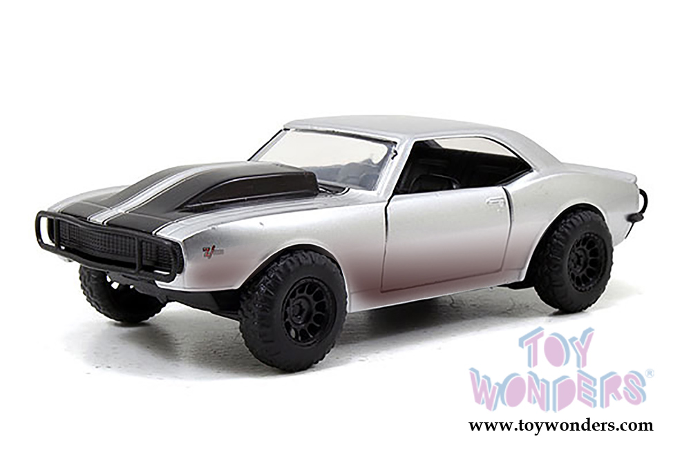 Jada Toys Fast Furious Dom s 1970 Dodge Charger Off Road and Roman s 1967 Chevy Camaro Off Road Twin Pack Hard Top 97163 1 32 scale Jada Toys wholesale diecast model car