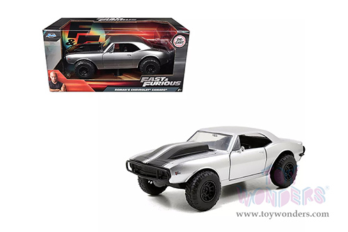 Jada Toys Fast & Furious - Roman's Chevrolet® Camaro® Z/28 Off Road (1967, 1/24 scale diecast model car, Candy Silver) 97166/4