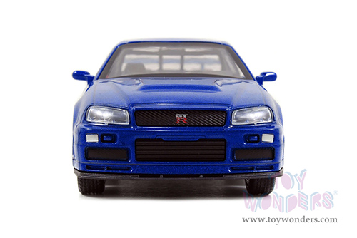 Jada Toys Fast & Furious - Brian's Nissan Skyline GT-R Hard Top (1/32 scale diecast model car, Blue) 97185