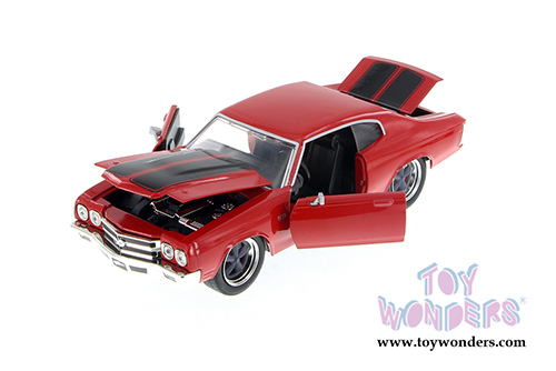Jada Toys Fast & Furious - Dom's Chevy Chevelle SS Hardtop (1970, 1/24 scale diecast model car, Glossy Red) 97193