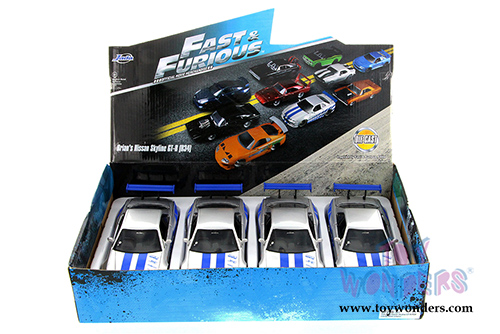 Jada Toys Fast & Furious - Brian's Nissan Skyline GT-R Hard Top (1/24 scale diecast model car, Candy Silver) 97216