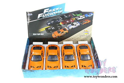 Jada Toys Fast & Furious - Brian's Toyota Supra Open Top (1995, 1/24 scale diecast model car, Orange) 97236