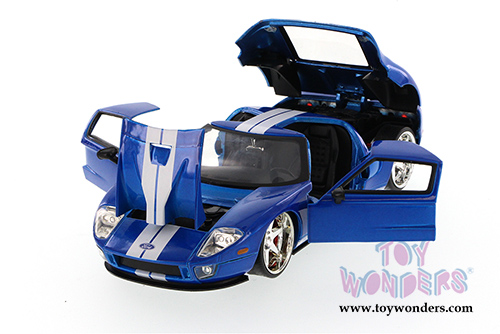 Jada Toys Fast & Furious - Ford GT Hardtop (1/24 scale diecast model car, Blue) 97307