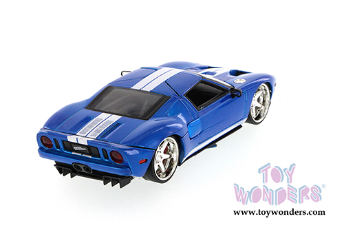 Jada Toys Fast & Furious - Ford GT Hardtop (1/24 scale diecast model car, Blue) 97307