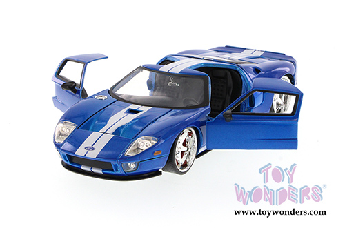 Jada Toys Fast & Furious - Ford GT Hardtop (1/24 scale diecast model car, Blue) 97307