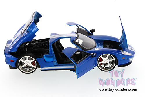 Jada Toys Fast & Furious - Ford GT Hardtop (1/24 scale diecast model car, Blue) 97307
