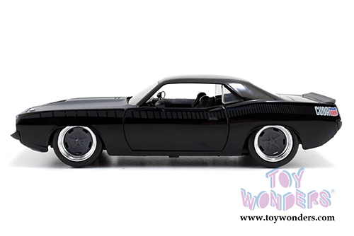 Jada Toys Fast & Furious - Letty's Plymouth Barracuda Hardtop (1/24 scale diecast model car, Black) 97310