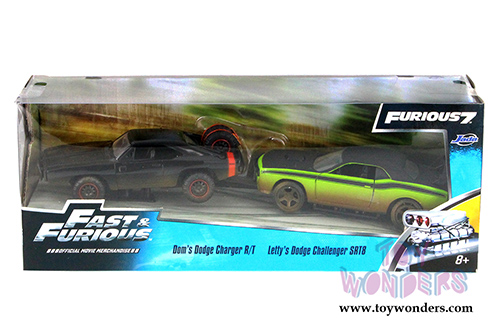Jada Toys Fast & Furious - Dom's 1970 Dodge Charger Off-Road and Letty's Dodge Challenger Off-Road Twin Pack Hardtop (1970, 1/32 scale diecast model car, Asstd.) 97340