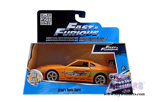 Jada Toys Fast & Furious - Brian's Toyota Supra Hard Top (1/32 scale diecast model car, Orange) 97345
