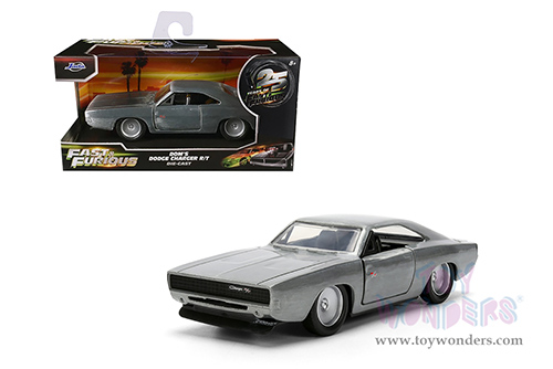 Jada Toys Fast & Furious - Dom's Dodge Charger R/T Hardtop (1/32 scale diecast model car, Bare Metal) 97350