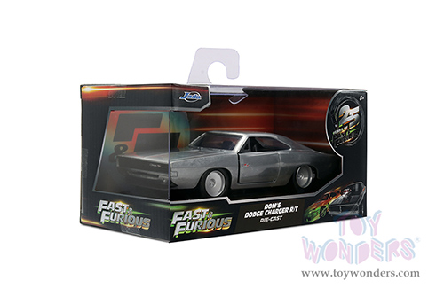 Jada Toys Fast & Furious - Dom's Dodge Charger R/T Hardtop (1/32 scale diecast model car, Bare Metal) 97350