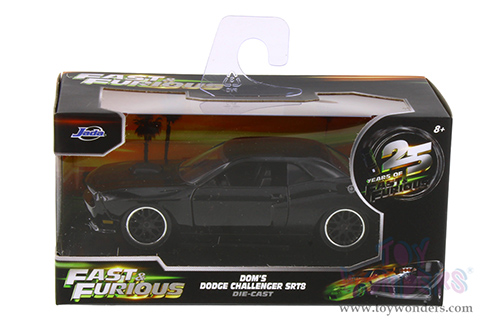 Jada Toys Fast & Furious - Dom's Dodge Challenger ST8 Hard Top (1/32 scale diecast model car, Black) 97384