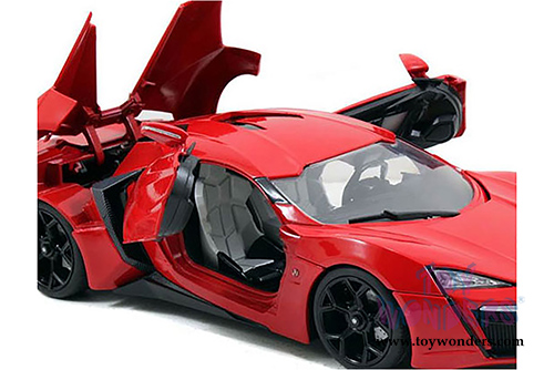 Jada Toys Fast & Furious - Lykan HyperSport Hard Top (1/18 scale diecast model car, Red) 97388