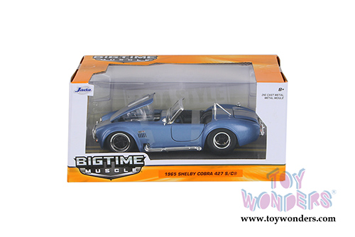 Jada Toys Bigtime Muscle - Shelby Cobra 427 S/C Convertible (1965, 1/24 scale diecast model car, Asstd.) 97403