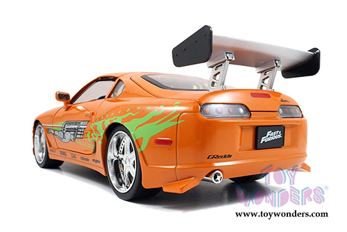 Jada Toys Fast & Furious - Brian's Toyota Supra Hard Top (1/18 scale diecast model car, Orange) 97505OR