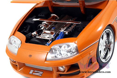 Jada Toys Fast & Furious - Brian's Toyota Supra Hard Top (1/18 scale diecast model car, Orange) 97505OR