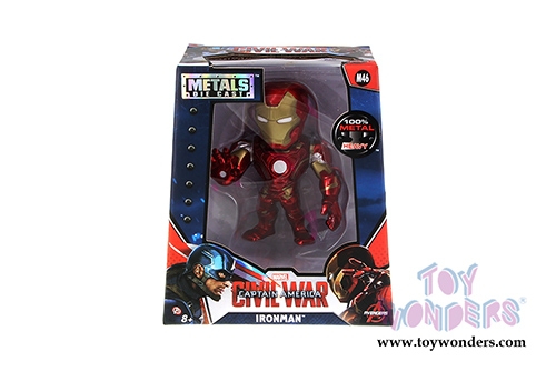 Jada Toys - Metals Die Cast | Captain America: Civil War - Iron Man Figure (4" diecast model toy, Red/Gold) 97557