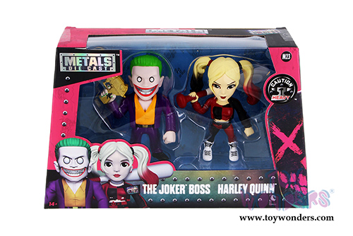 Jada Toys - Metals Die Cast | Suicide Squad - The Joker Boss and Harley Quinn Twin Pack (4" diecast model toy, Purple/Red) 97571