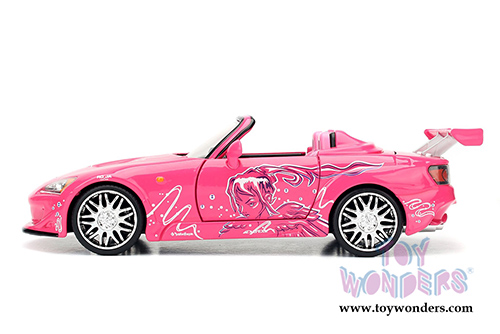 Jada Toys Fast & Furious - Suki's Honda S2000 Convertible (2001, 1/24 scale diecast model car, Pink) 97604/4