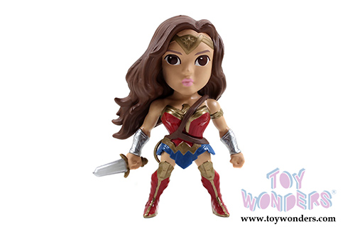 Jada Toys - Metals Die Cast | Batman v Superman - Wonder Woman Alternate Version Figure (4" diecast model toy, Red) 97667