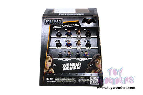 Jada Toys - Metals Die Cast | Batman v Superman - Wonder Woman Alternate Version Figure (4" diecast model toy, Red) 97667