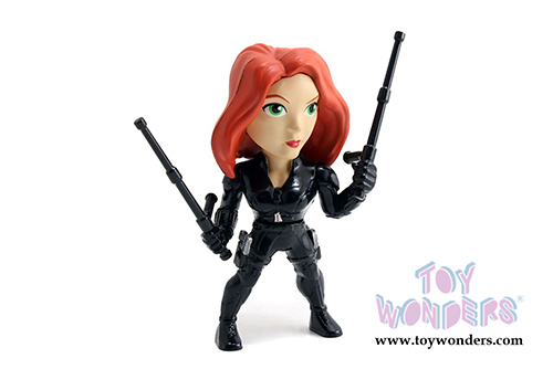 Jada Toys - Metals Die Cast | Captain America: Civil War - Black Widow Figure (4" diecast model toy, Black) 97680