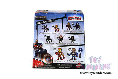 Jada Toys - Metals Die Cast | Captain America: Civil War - Black Widow Figure (4" diecast model toy, Black) 97680