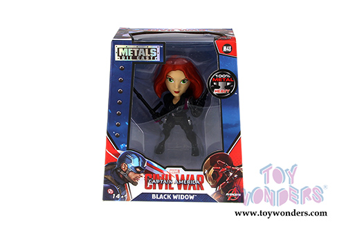 Jada Toys - Metals Die Cast | Captain America: Civil War - Black Widow Figure (4" diecast model toy, Black) 97680