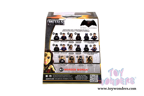 Jada Toys - Metals Die Cast | Batman v Superman - Wonder Woman Movie Figure (4" diecast model toy, Red) 97709