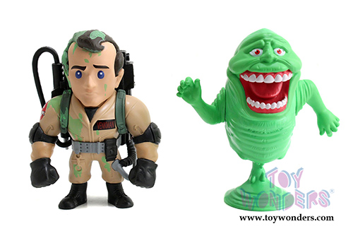 Jada Toys Ghostbusters - Slimed Peter Venkman and Slimer Twin Pack (4" diecast model toy, Khaki/Green) 97719