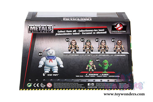 Jada Toys Ghostbusters - Slimed Peter Venkman and Slimer Twin Pack (4" diecast model toy, Khaki/Green) 97719