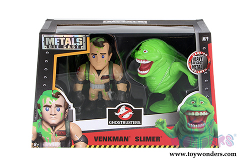 Jada Toys Ghostbusters - Slimed Peter Venkman and Slimer Twin Pack (4" diecast model toy, Khaki/Green) 97719